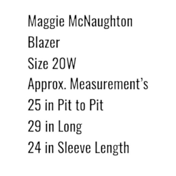 Maggie McNaughton Blazer Women’s Plus Size 20W Blue Black Accent Pockets - Picture 2 of 5